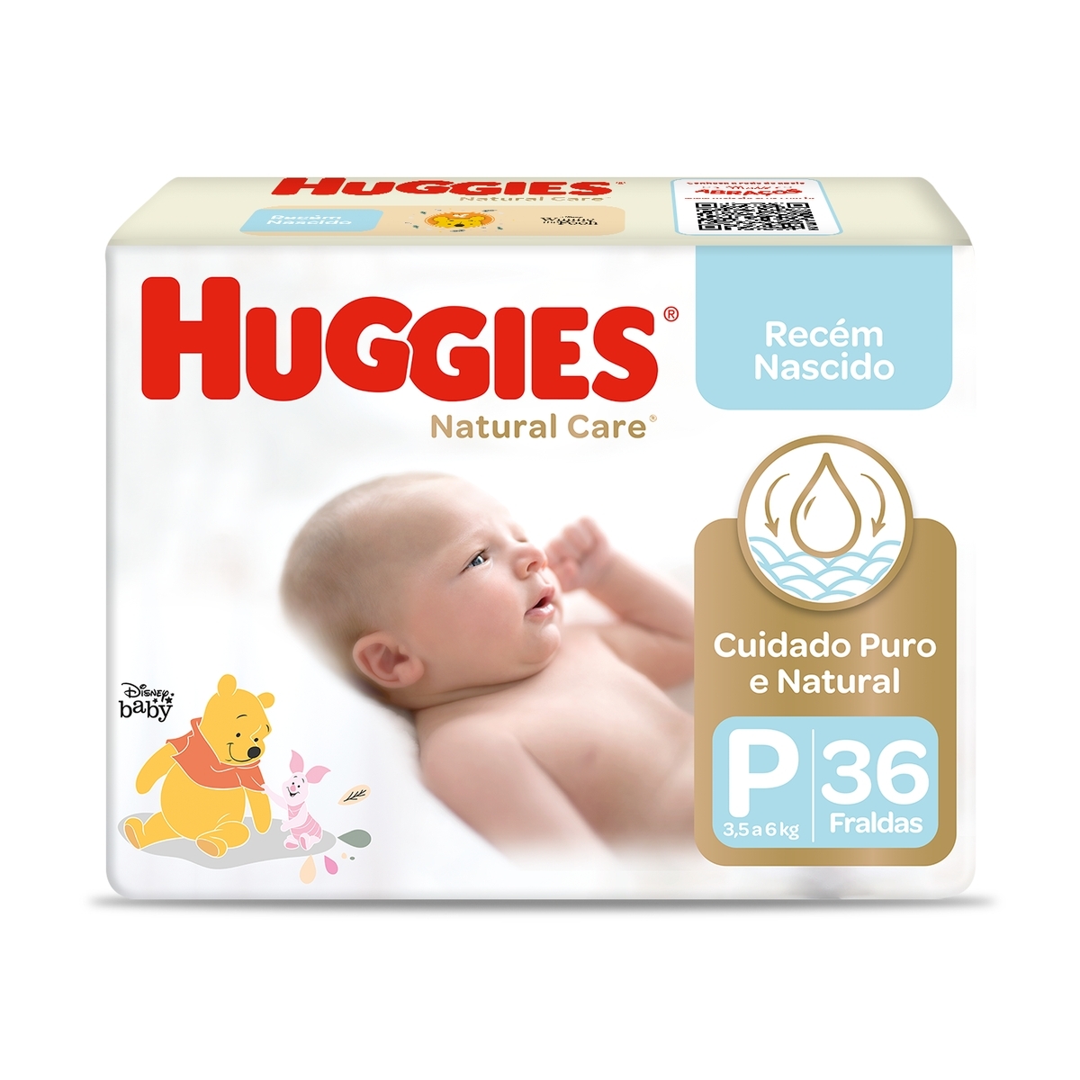Fralda Huggies Natural Care P - 36 Unidades