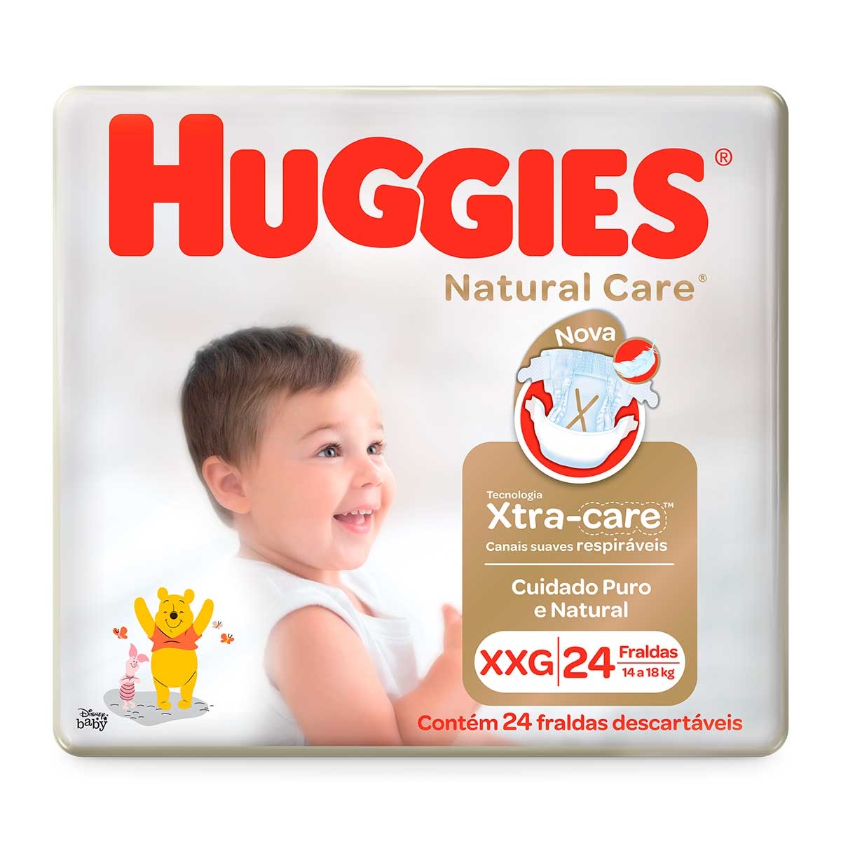 Fralda Huggies Natural Care XXG com 24 Unidades Menor preço em Fralda Huggies Natural Care XXG com 24 Unidades