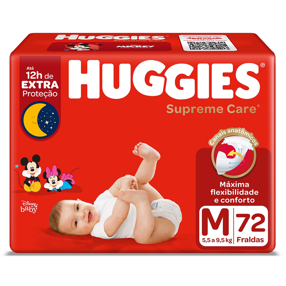 Fralda Huggies Supreme Care Unissex M - 72 unidades