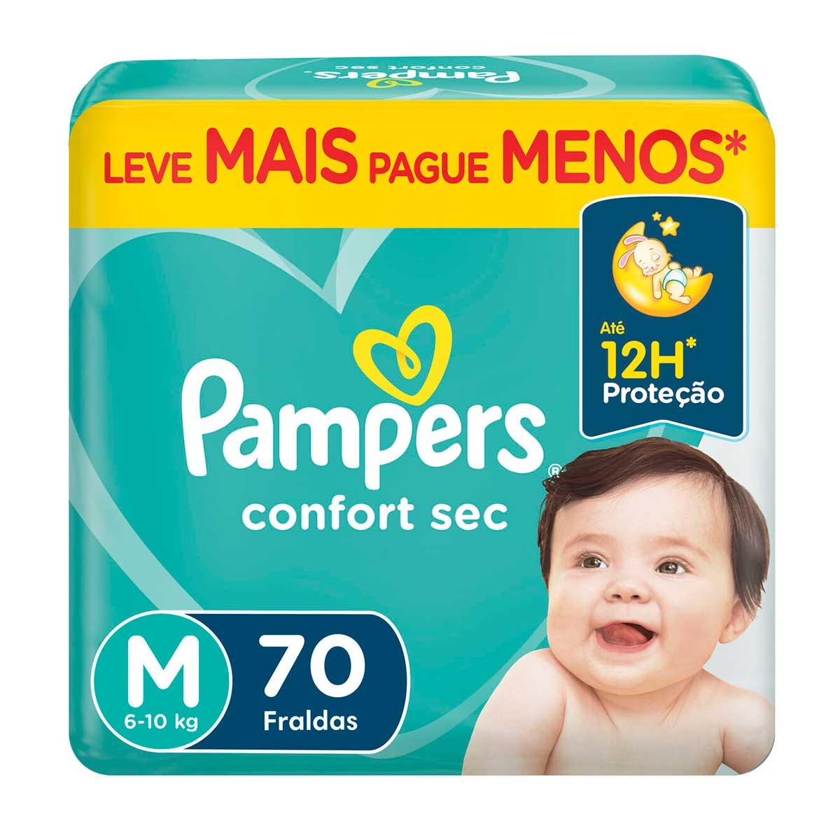 Fralda Pampers Confort Sec M 70 Unidades