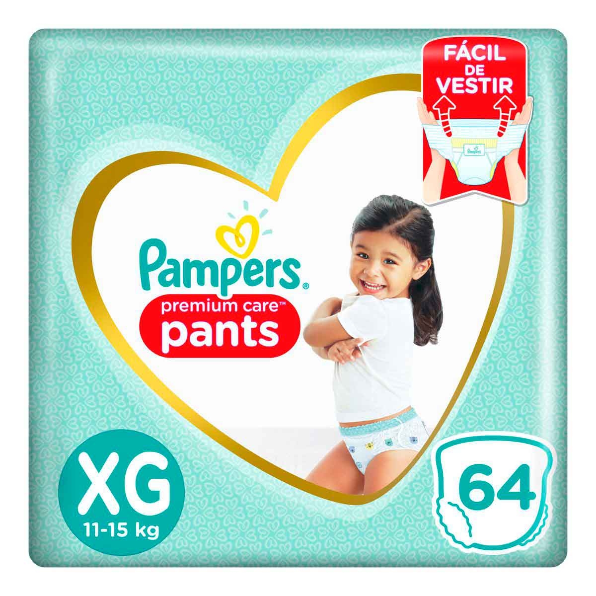 Fralda Pampers Premium Care Pants XG com 64 unidades 64 Tiras