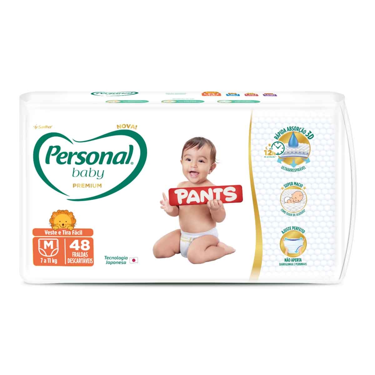 Fralda Personal Baby Premium Pants M - 48 Unidades 48 Unidades