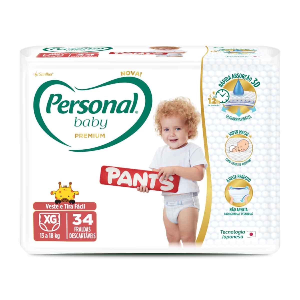 Fralda Personal Baby Premium Pants XG - 34 Unidades 34 Unidades
