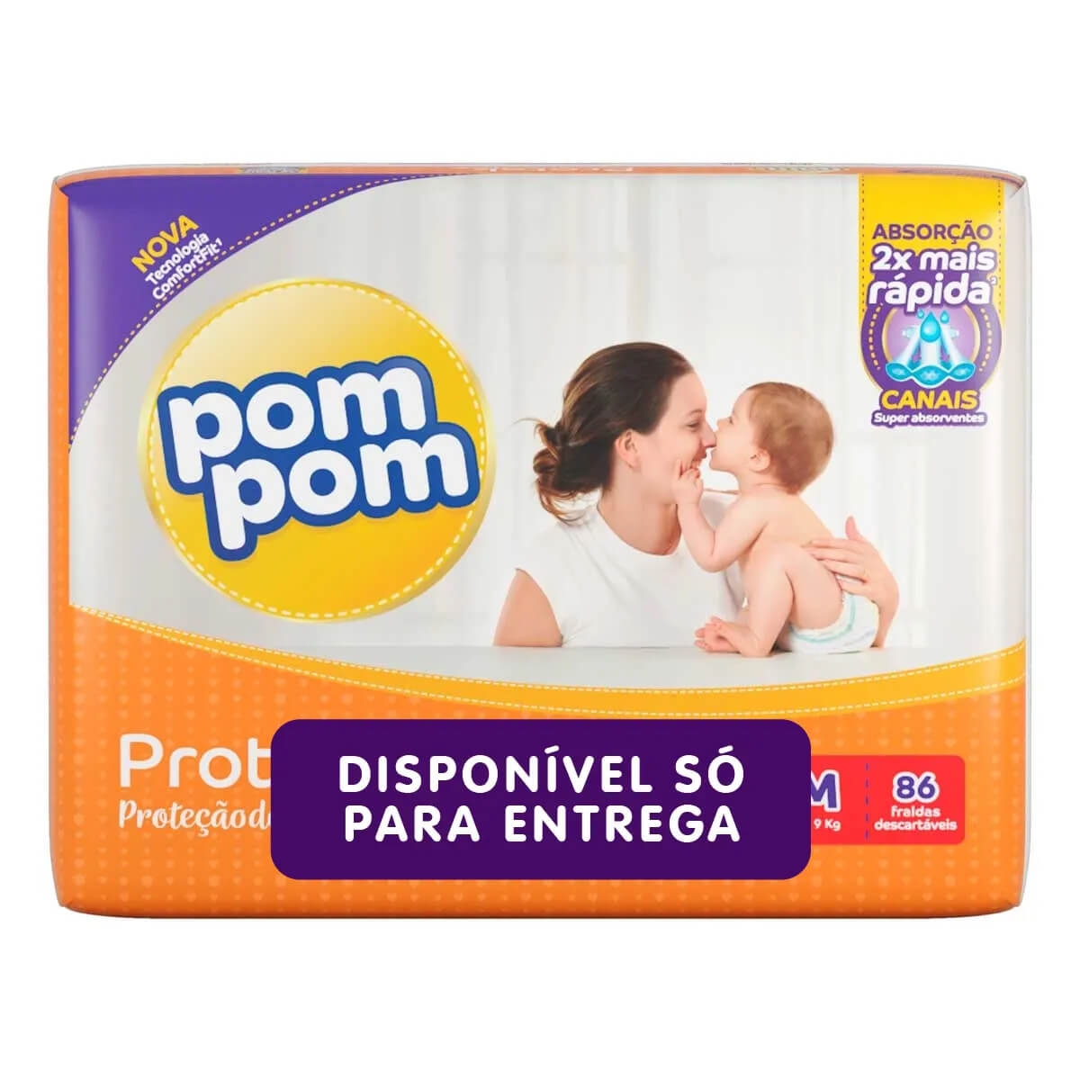 Fralda Pom Pom Protek Proteção de Mãe Tamanho M com 86 unidades é ruim? Fralda Pom Pom Protek Proteção de Mãe Tamanho M com 86 unidades é boa?