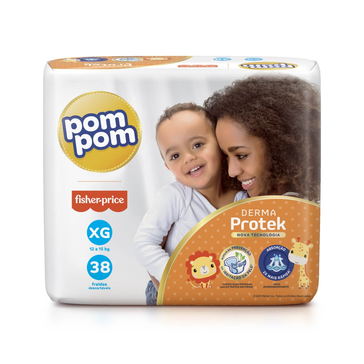 Fralda Pom Pom Derma Protek XG com 38 Unidades Menor preço em Fralda Pom Pom Derma Protek XG com 38 Unidades