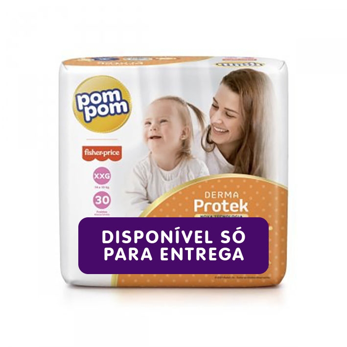 Fralda Pom Pom Derma Protek XXG - 30 Unidades Menor preço em Fralda Pom Pom Derma Protek XXG - 30 Unidades