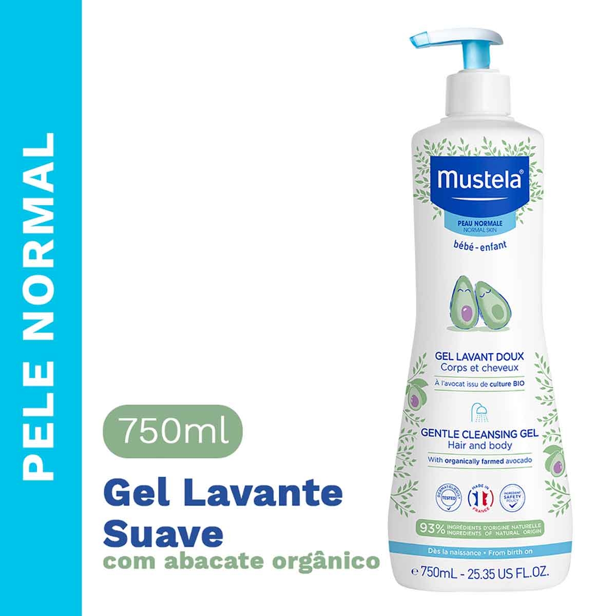 Gel de Banho Mustela Bebê Suave Corpo e Cabelo 750ml Menor preço em Gel de Banho Mustela Bebê Suave Corpo e Cabelo 750ml