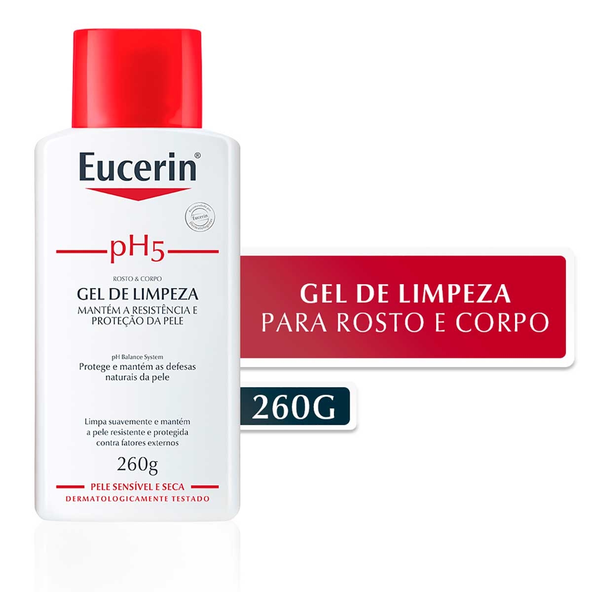 Gel de Limpeza Eucerin pH5 com 250ml Menor preço em Gel de Limpeza Eucerin pH5 com 250ml