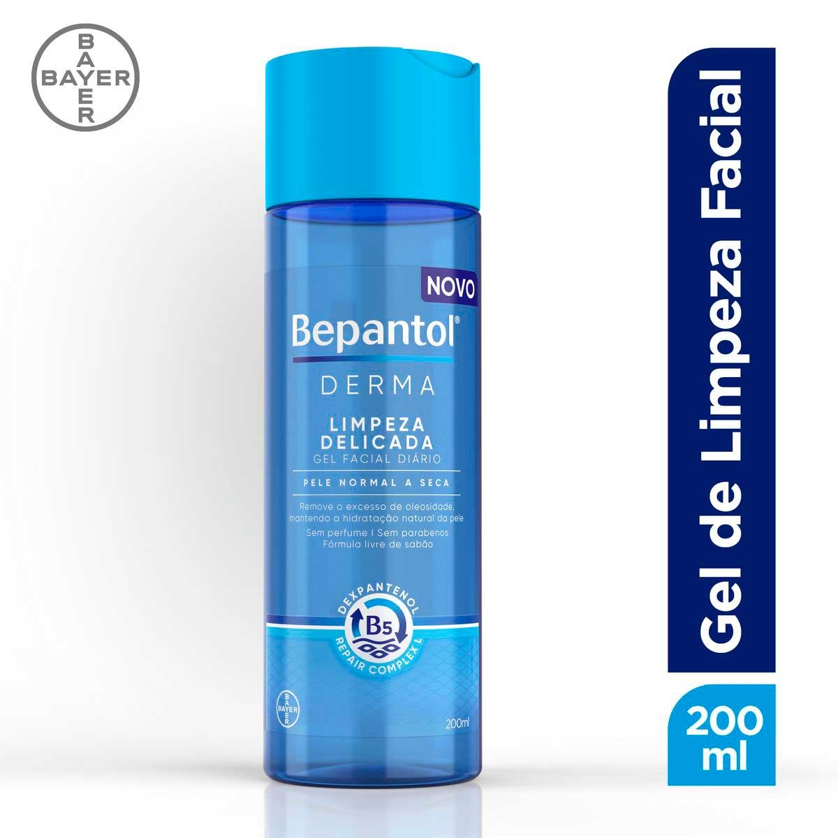 Gel de Limpeza Facial Bepantol Derma Limpeza Delicada com 200ml Menor preço em Gel de Limpeza Facial Bepantol Derma Limpeza Delicada com 200ml