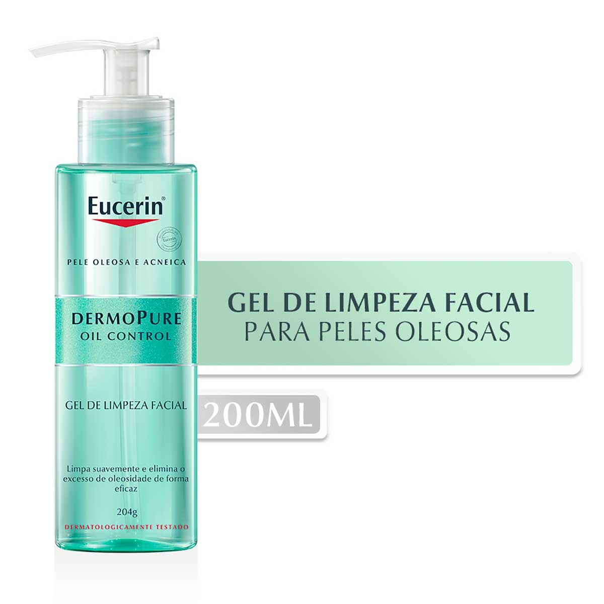 Gel de Limpeza Facial Eucerin DermoPure Oil Control com 200ml Menor preço em Gel de Limpeza Facial Eucerin DermoPure Oil Control com 200ml
