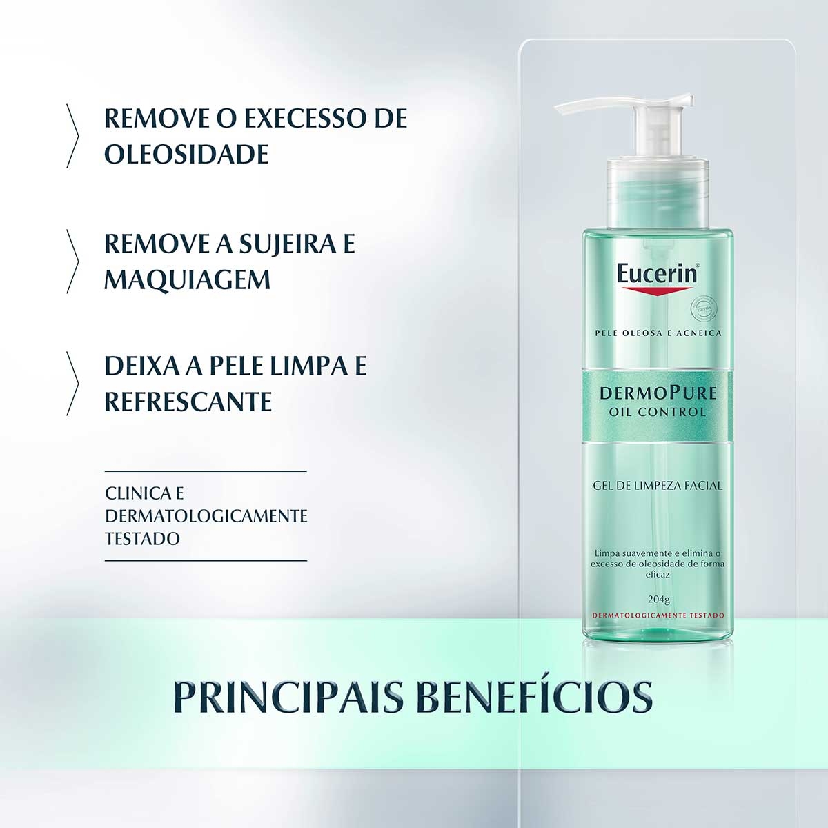 Gel de Limpeza Facial Eucerin DermoPure Oil Control com 200ml 200ml