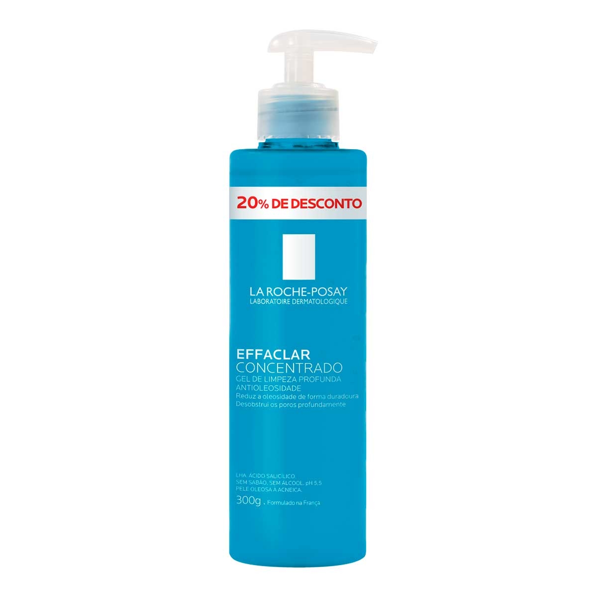 Gel de Limpeza Facial La Roche-Posay Effaclar Concentrado Pele Oleosa 300g