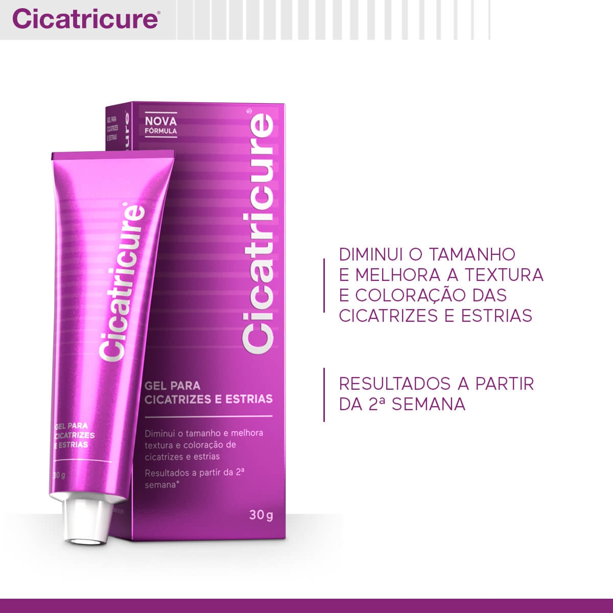 Gel para Cicatrizes e Estrias Cicatricure 30g | Droga Raia