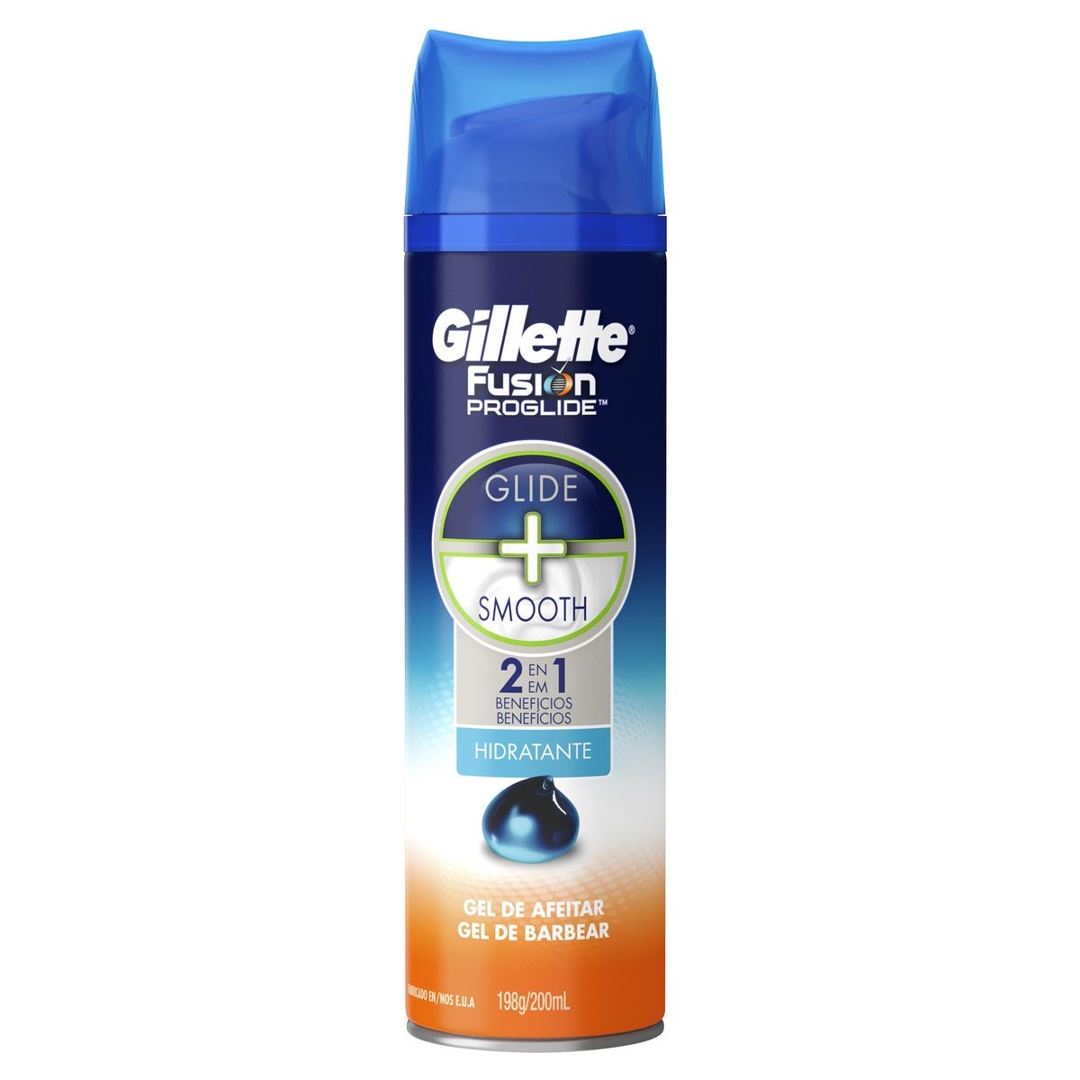 Gel de barbear Gillette Fusion Proglide Hidratante 198g