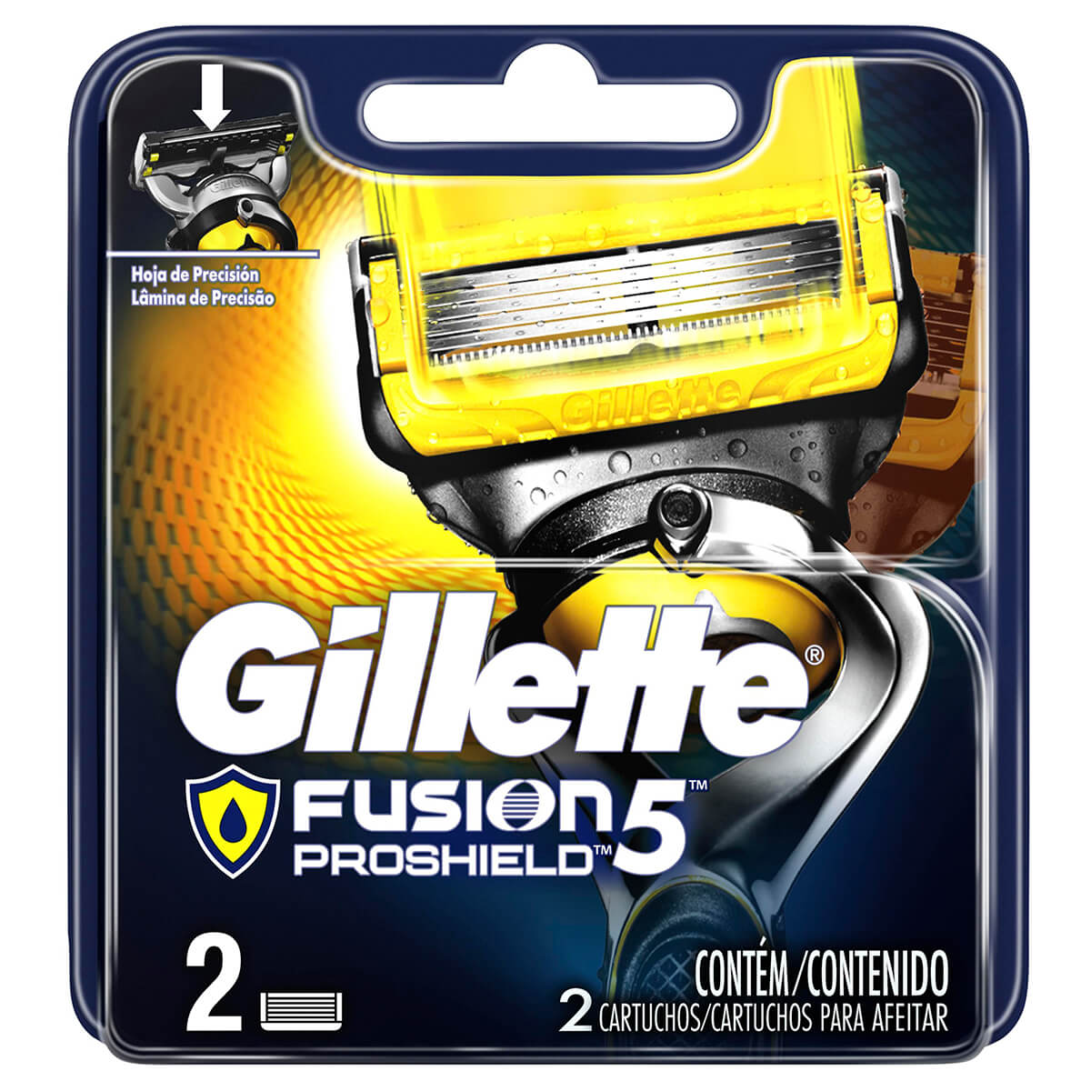 Lâmina de Barbear Gillette Fusion Proshield 2 Unidades