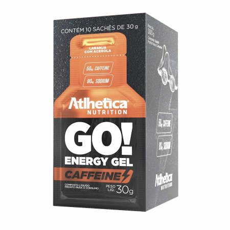 Go Energy Gel Caffeine Laranja com Acerola com 10 Sachês 30g Cada