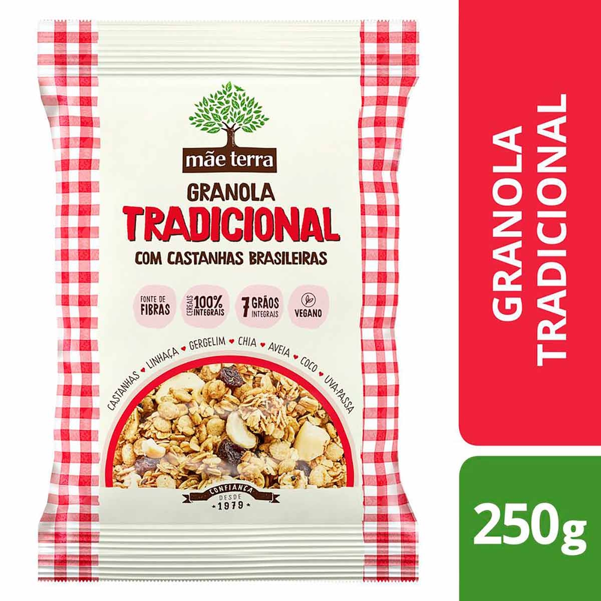 Granola Mãe Terra Tradicional Castanhas Brasileiras com 250g Menor preço em Granola Mãe Terra Tradicional Castanhas Brasileiras com 250g