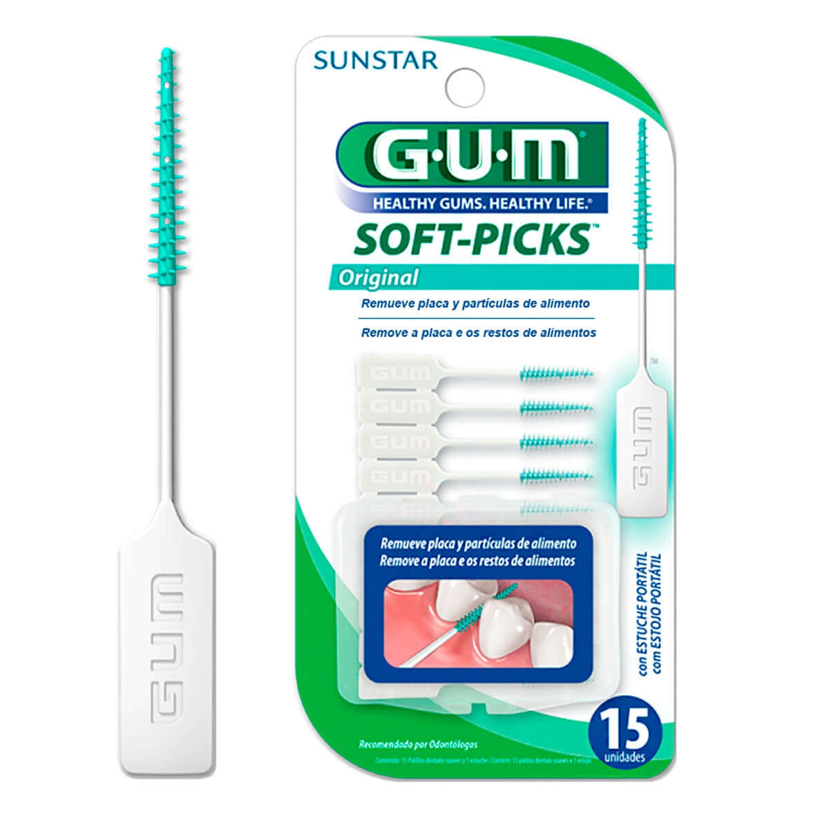 Escova Interdental Gum Soft Picks 15 Unidades