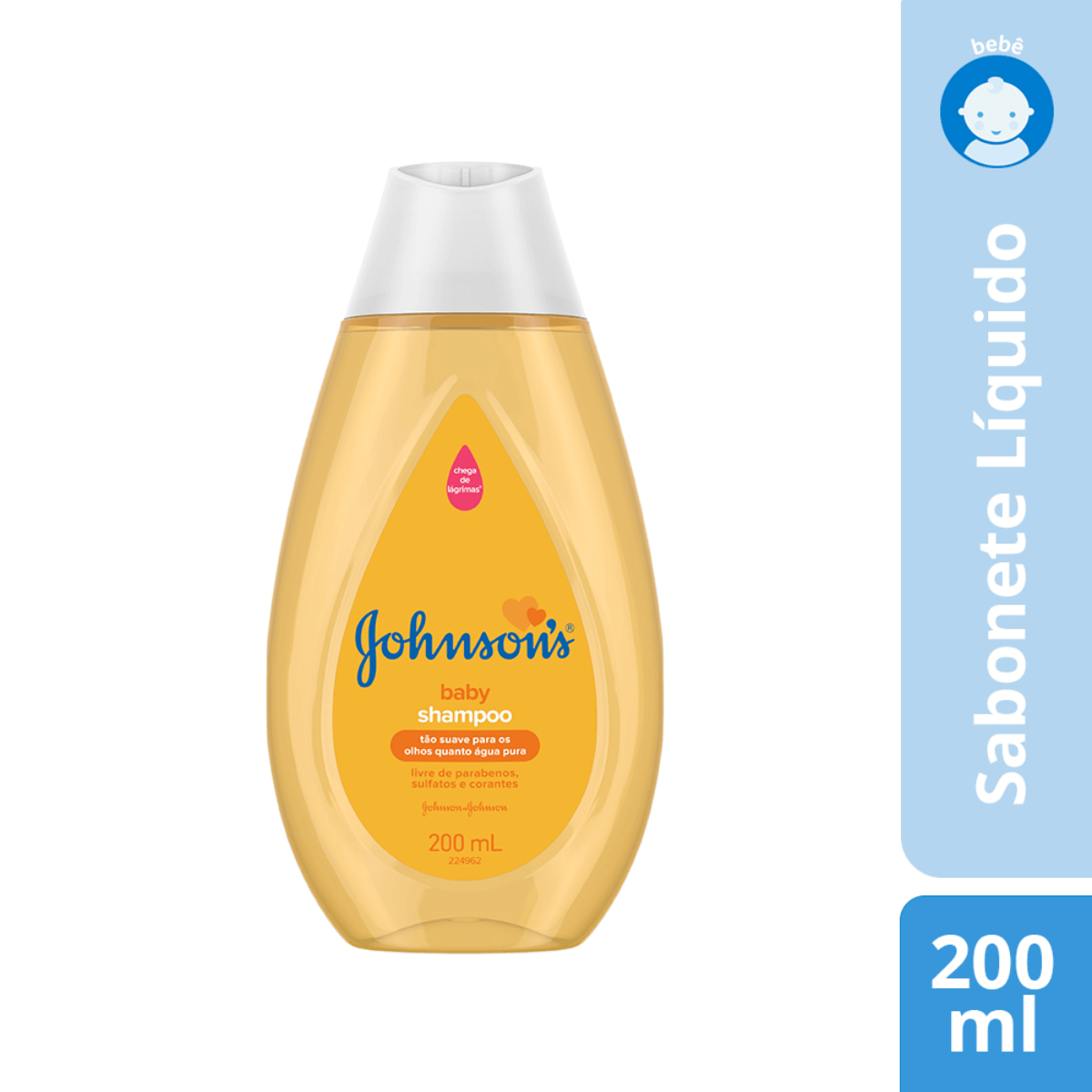 Shampoo Johnson's Baby Regular com 200ml Droga Raia