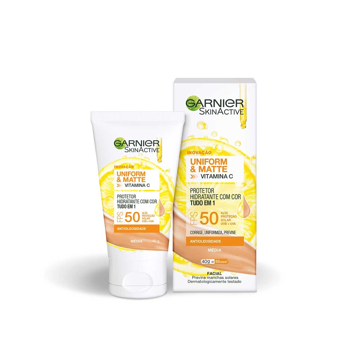 Hidratante Facial Protetor Garnier SkinActive Uniform&Matte Tudo em 1 FPS 50 Cor Média 40g Menor preço em Hidratante Facial Protetor Garnier SkinActive Uniform&Matte Tudo em 1 FPS 50 Cor Média 40g