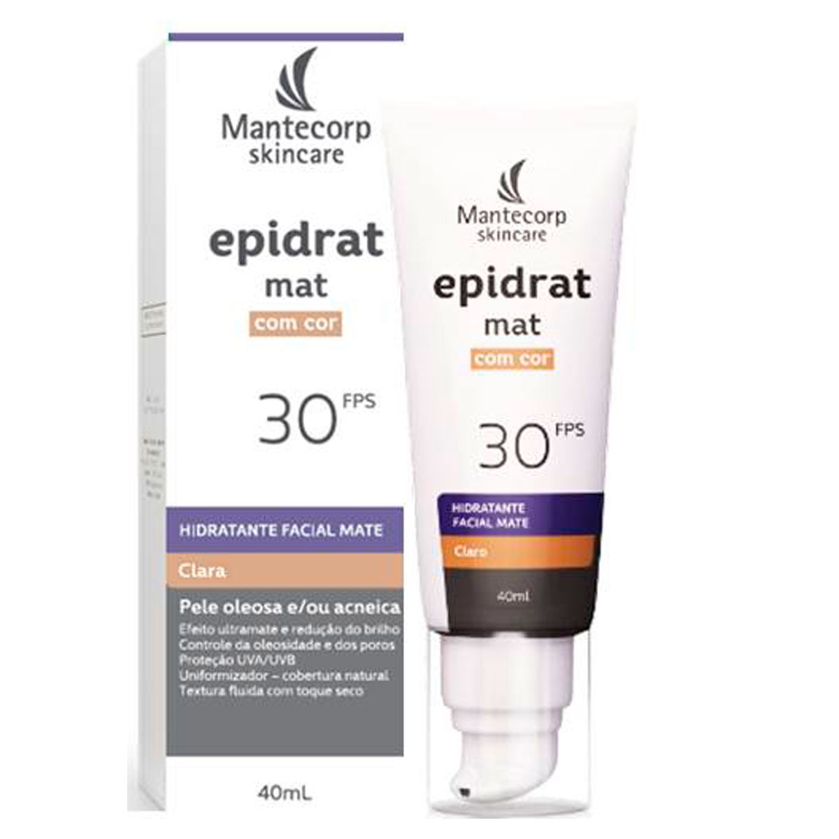 Hidratante Facial Mate Epidrat Mat com Cor Clara FPS30 Menor preço em Hidratante Facial Mate Epidrat Mat com Cor Clara FPS30
