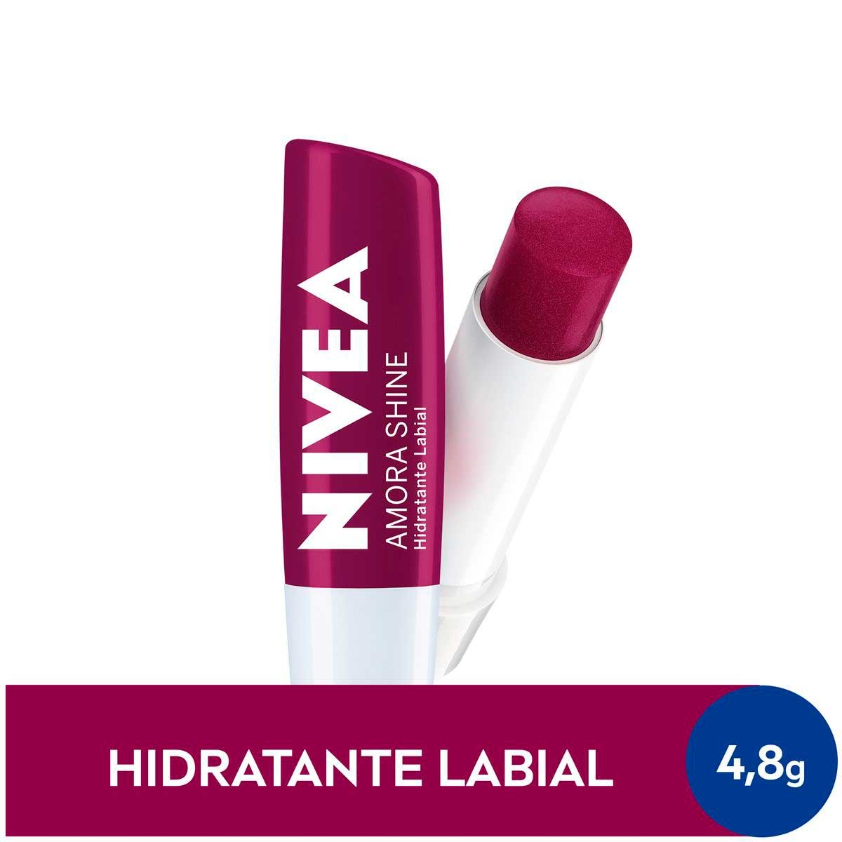 Hidratante Labial Nivea Amora Shine com 4,8g Menor preço em Hidratante Labial Nivea Amora Shine com 4,8g
