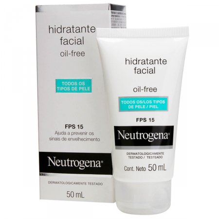 Creme Hidratante Facial Neutrogena Oil Free FPS 15 com 50ml