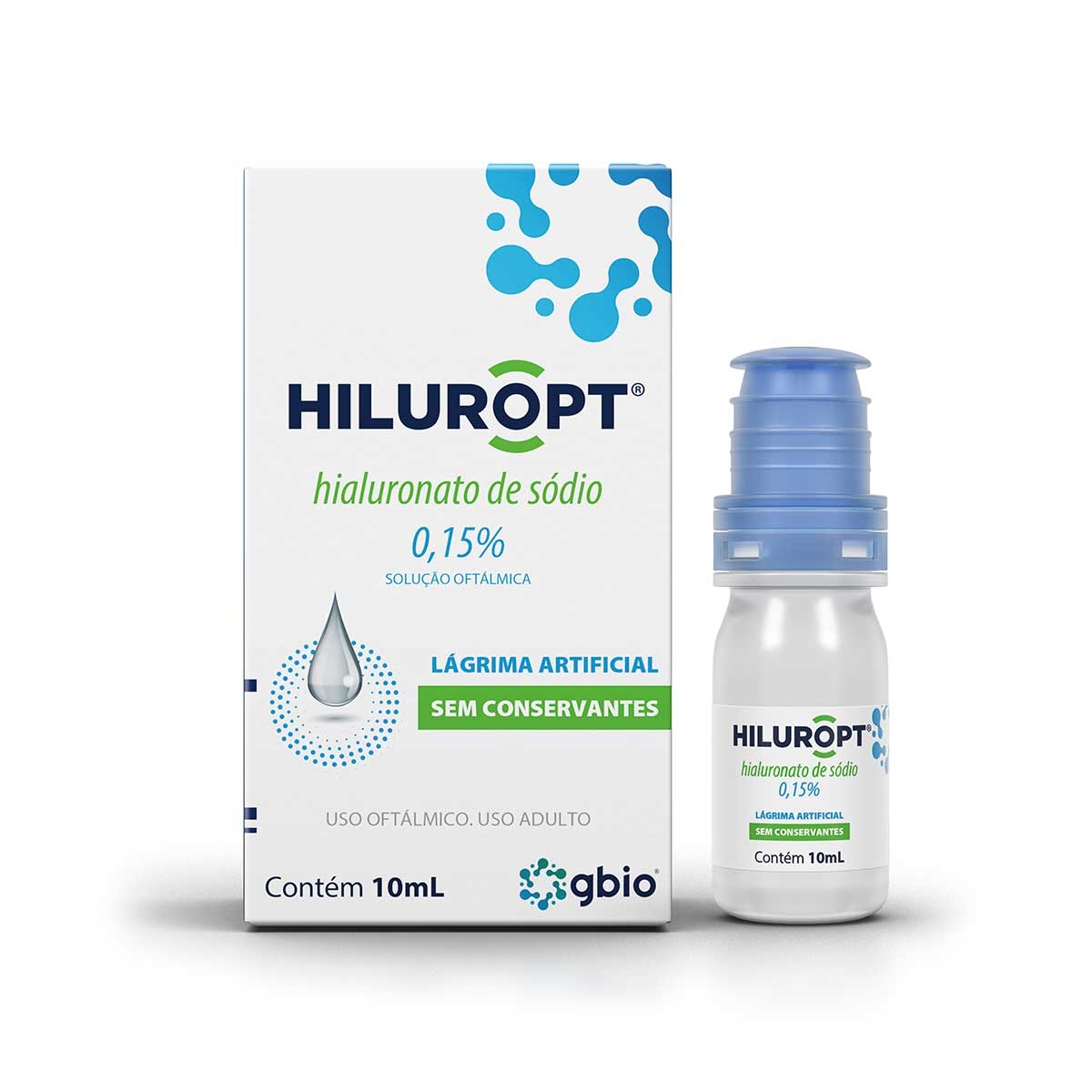Hiluropt Hialuronato de Sódio 0,15% Solução Oftálmica 10ml