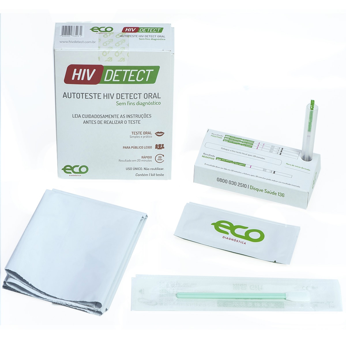 Teste Oral HIV Detect com 1 Kit Droga Raia