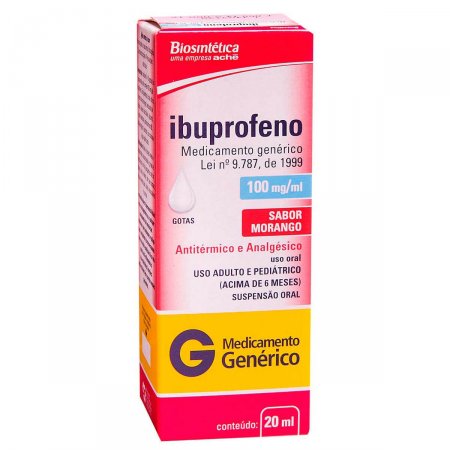 Ibuprofeno 100mg Aché Suspensão com 20ml
