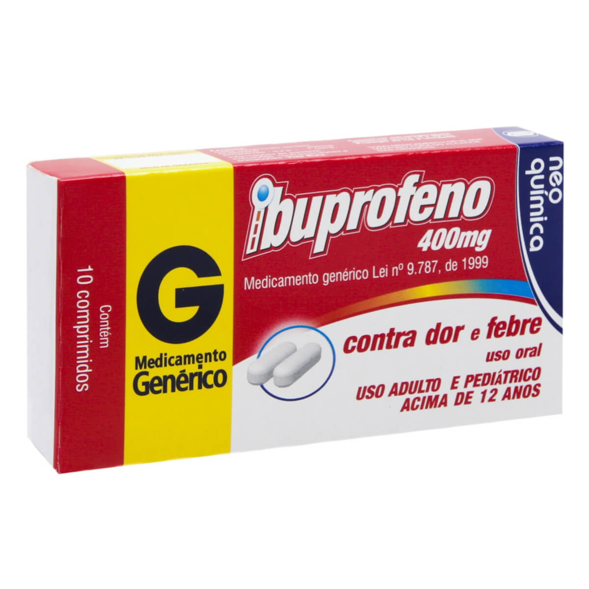 Ibuprofeno 400 mg Neo Química 10 Comprimidos