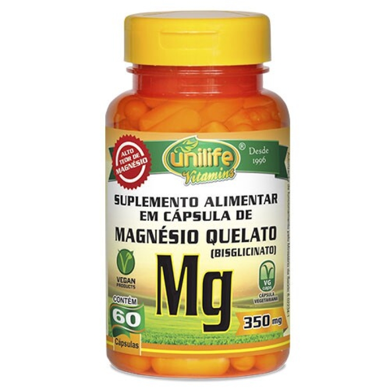 MAGNéSIO QUELATO MG 350MG 60 CáPS - UNILIFE Menor preço em MAGNéSIO QUELATO MG 350MG 60 CáPS - UNILIFE