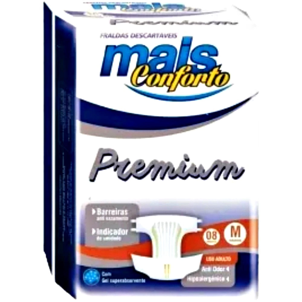 FRALDA GERIáTRICA MAIS CONFORTO PREMIUM TAM M - 08 FRALDAS Menor preço em FRALDA GERIáTRICA MAIS CONFORTO PREMIUM TAM M - 08 FRALDAS