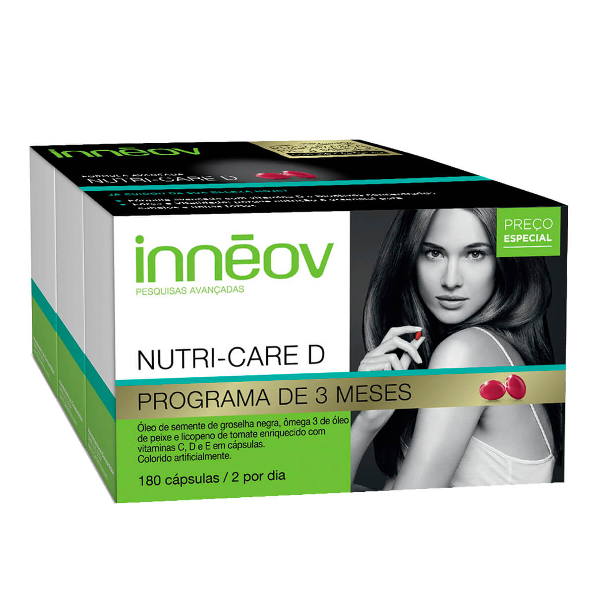 Kit Inneov Nutri Care D 180 Capsulas Droga Raia