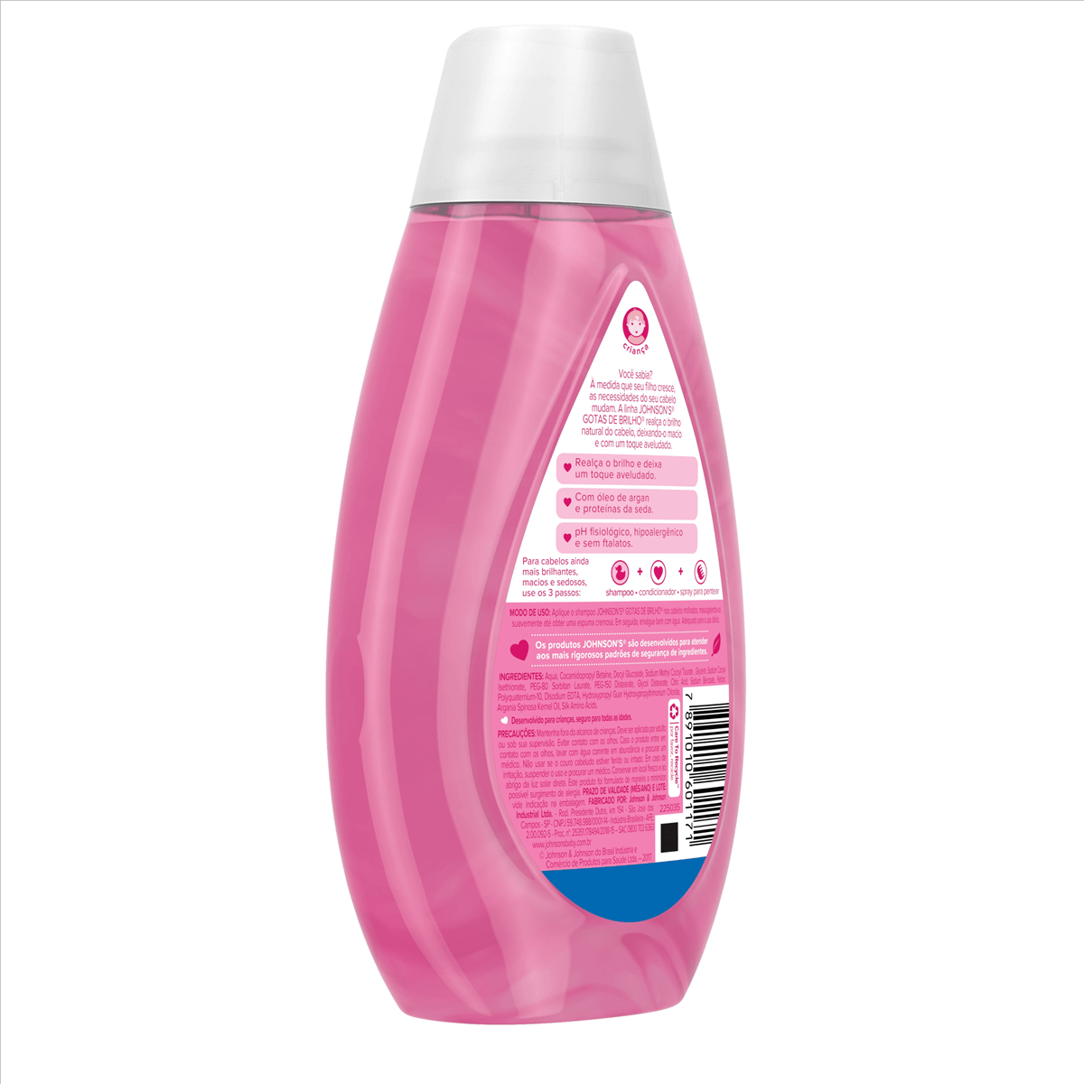 Shampoo Johnson's Baby Gotas De Brilho 400ml Droga Raia