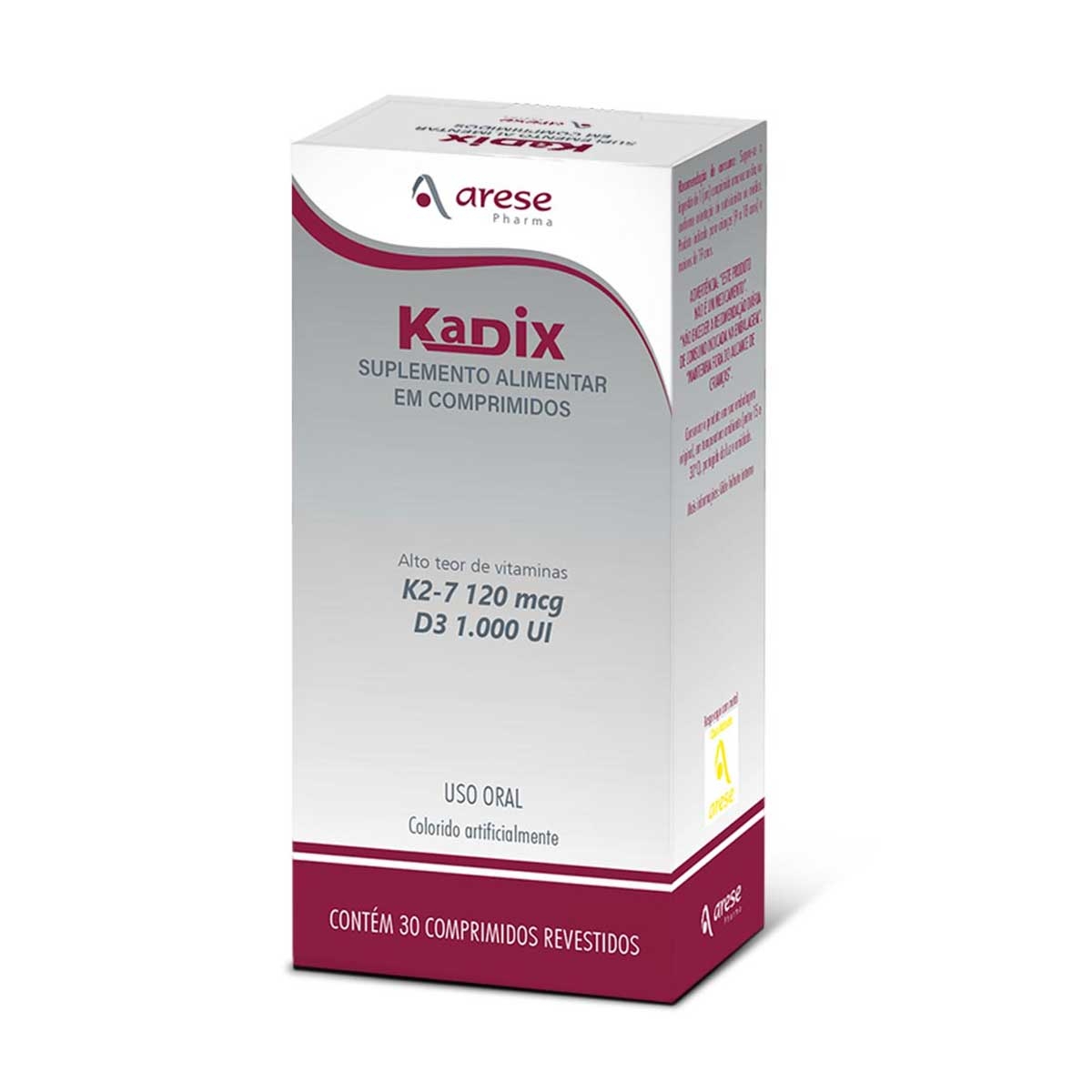 Kadix 1000UI + 120mcg Suplemento Alimentar de Vitaminas com 30 comprimidos