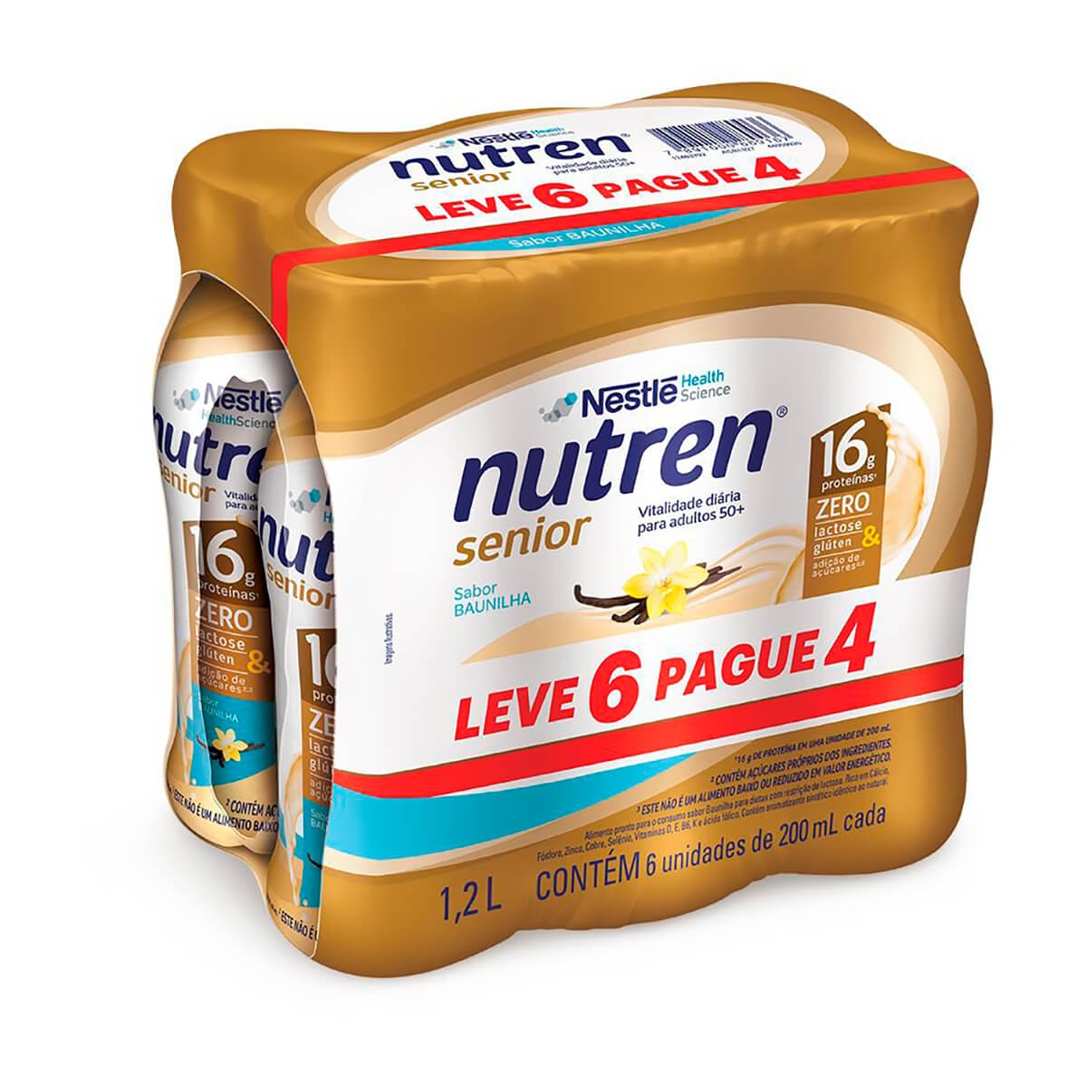 Kit Complemento Alimentar Nutren Senior Baunilha 6 unidades com 200ml cada Menor preço em Kit Complemento Alimentar Nutren Senior Baunilha 6 unidades com 200ml cada