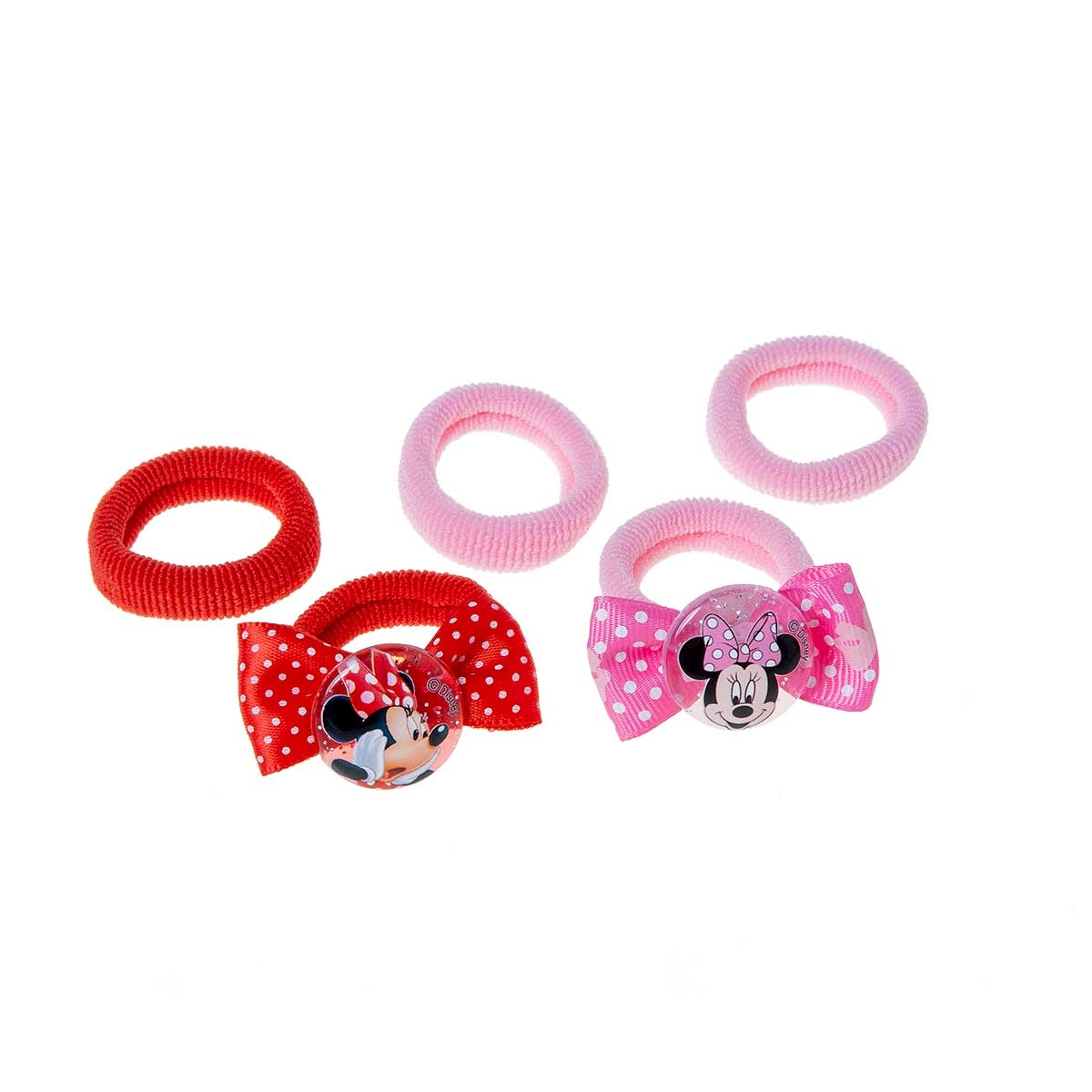 Kit de Elásticos de Cabelo Infantil Daily Disney Minnie Marco Boni 5 Unidades