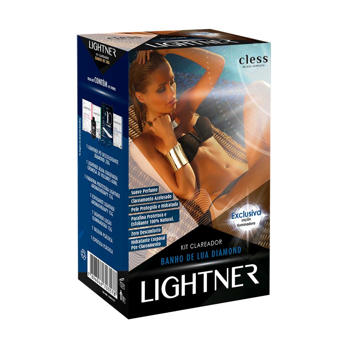 Kit Clareador de Pelos Banho de Lua Diamond Lightner com 7 itens