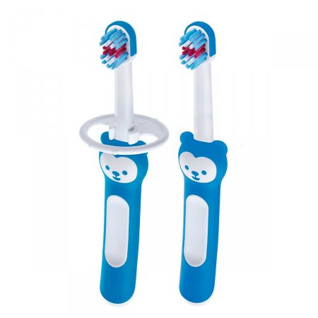 Kit Escova Dental MAM Baby's Brush Azul 2 Unidades | 
