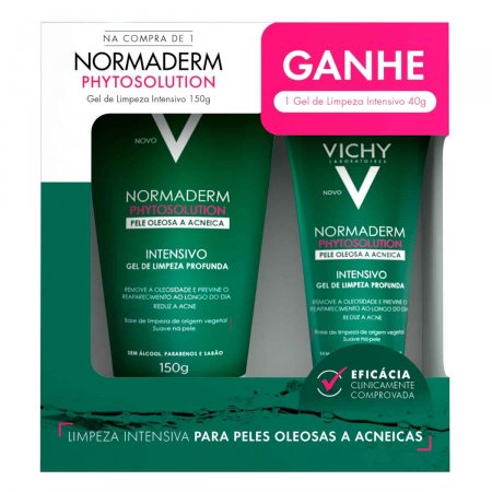 Kit Gel de Limpeza Facial Vichy Normaderm Phytosolution com 150g + 40g | Foto 1