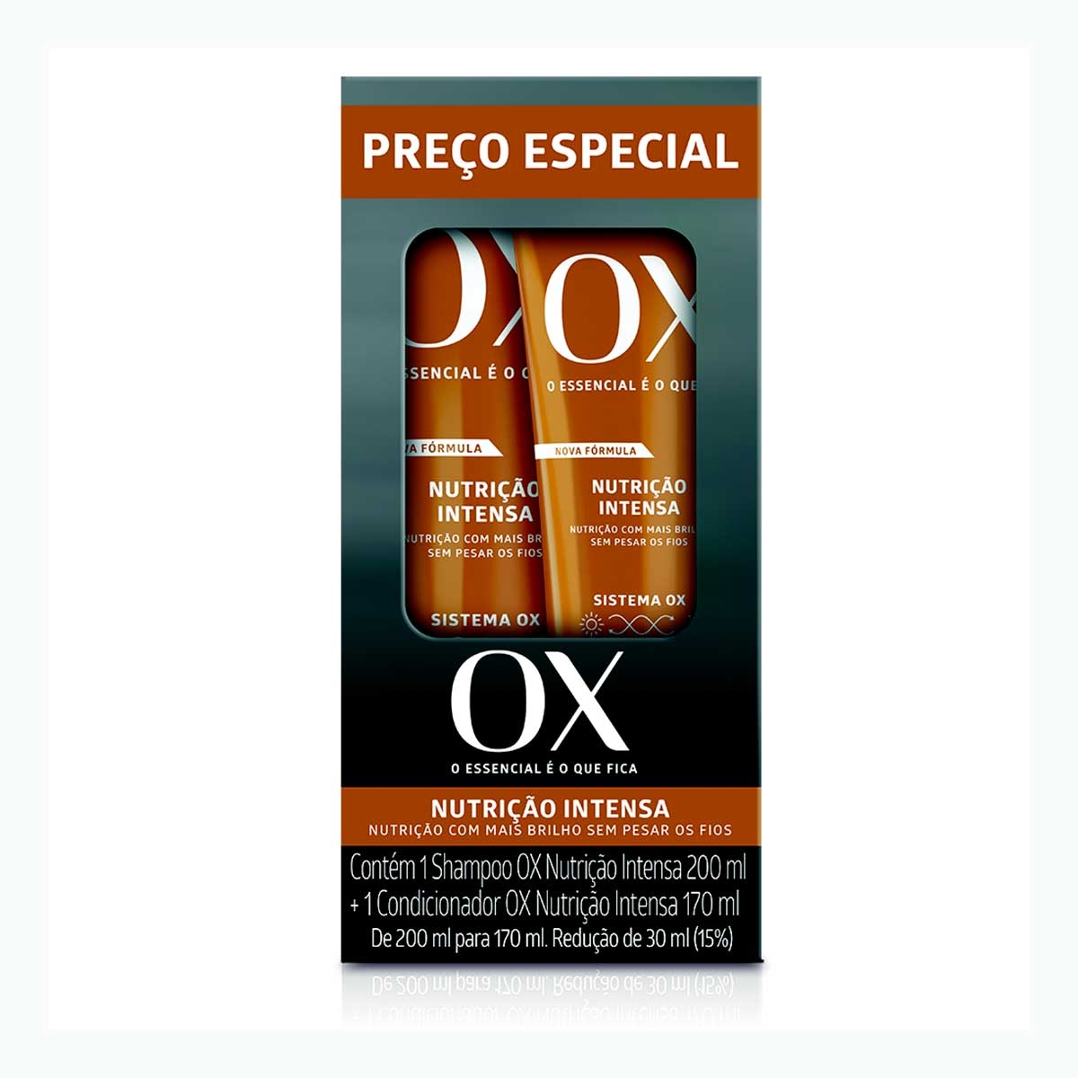 Kit Ox Nutrição Intensa Shampoo com 200ml + Condicionador com 170ml Menor preço em Kit Ox Nutrição Intensa Shampoo com 200ml + Condicionador com 170ml
