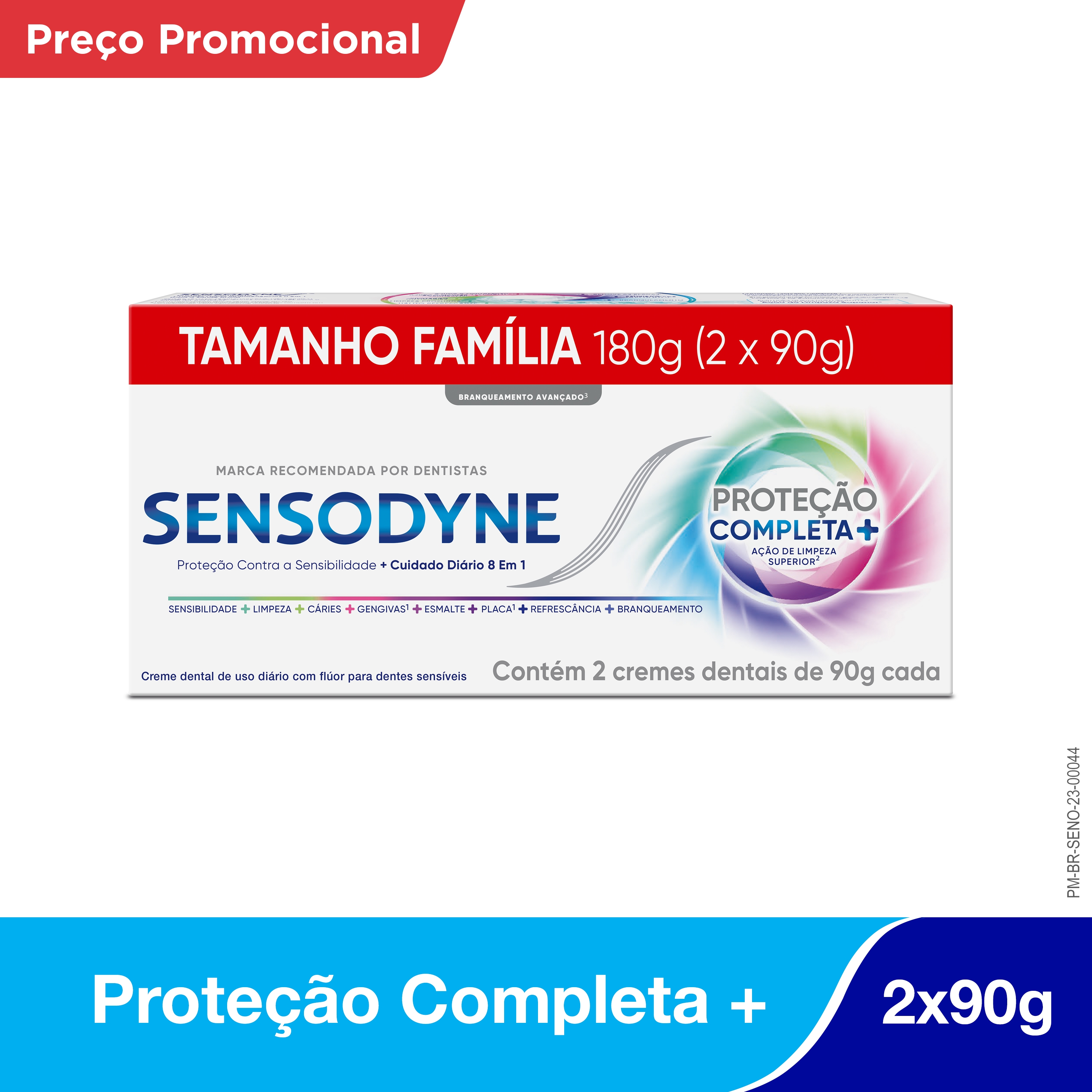 Kit Pasta de Dente Sensodyne Proteção Completa+ 2 unidades de 90g cada Menor preço em Kit Pasta de Dente Sensodyne Proteção Completa+ 2 unidades de 90g cada