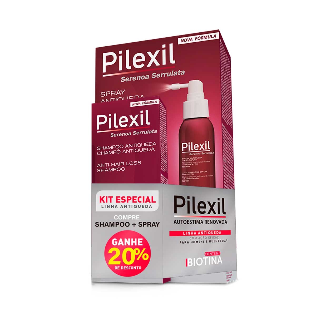 Kit Pilexil Shampoo Antiqueda com 150ml + Loção Capilar com 120ml