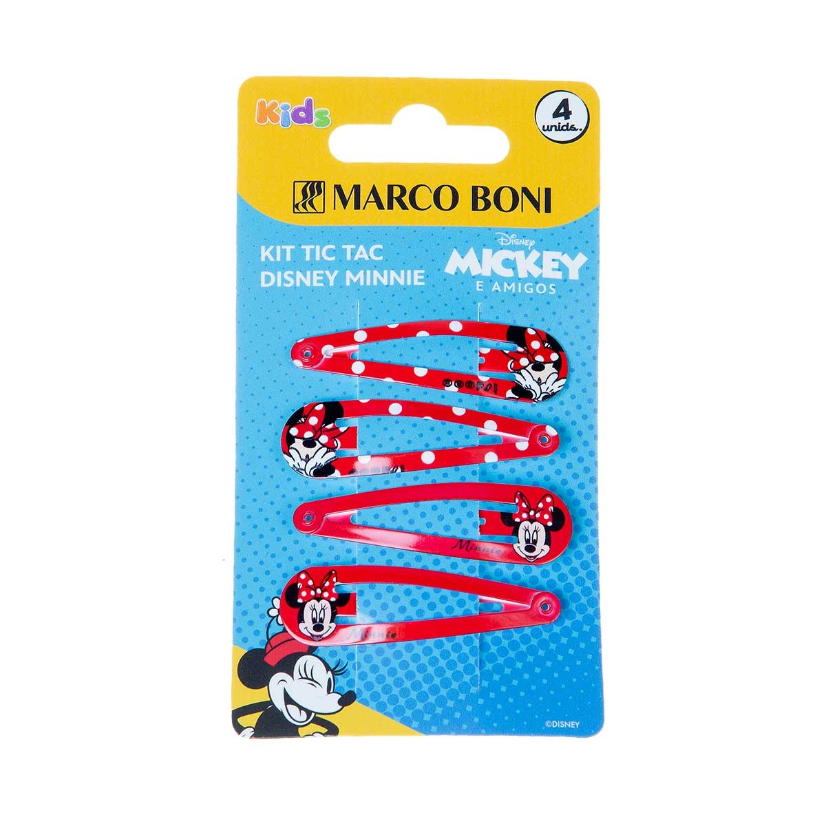 Kit Presilha Tic Tac Disney Minnie Marco Boni 4 Unidades
