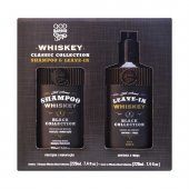 Kit QOD Barber Shop Whiskey Black Shampoo com 220ml + Leave-In 220ml
