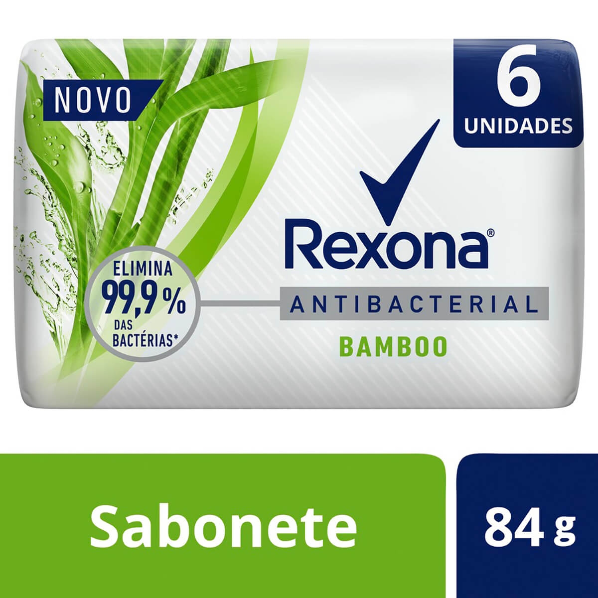 Kit Sabonete em Barra Rexona Antibacterial Bamboo com 6 unidades de 84g cada Menor preço em Kit Sabonete em Barra Rexona Antibacterial Bamboo com 6 unidades de 84g cada