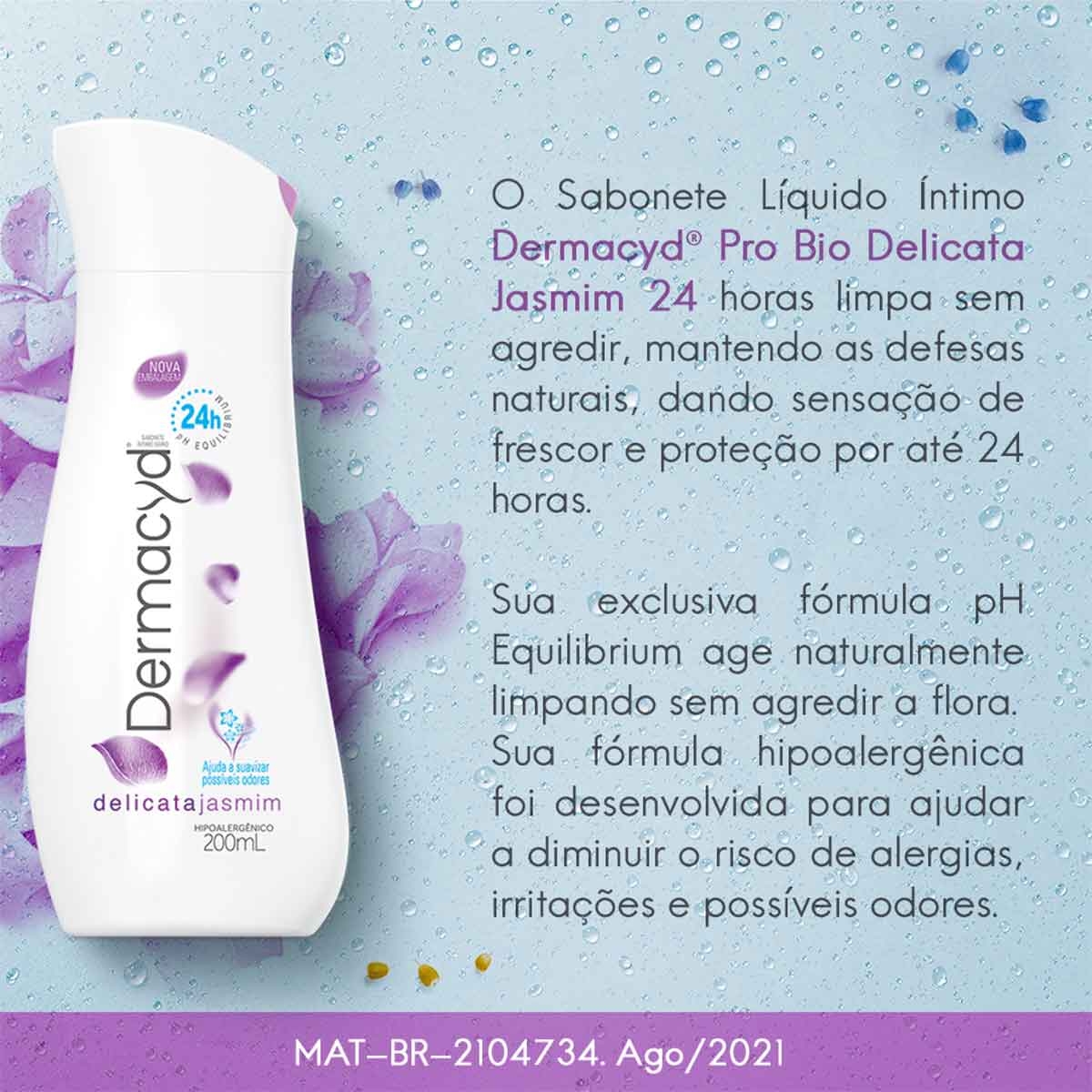 Kit Sabonete Líquido Íntimo Dermacyd Delicata 200ml + 100ml | Droga Raia