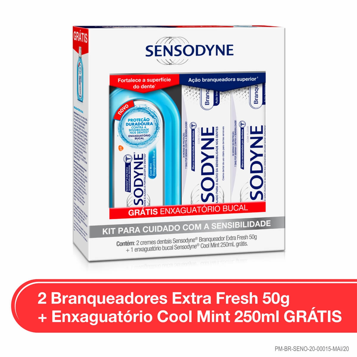 Kit Sensodyne Creme Dental + Enxaguatório Bucal Menor preço em Kit Sensodyne Creme Dental + Enxaguatório Bucal