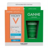 Kit Vichy Protetor Solar Facial Capital Soleil Hydra-Matte Sem Cor FPS 50 30g + Gel de Limpeza Facial Normaderm 50g